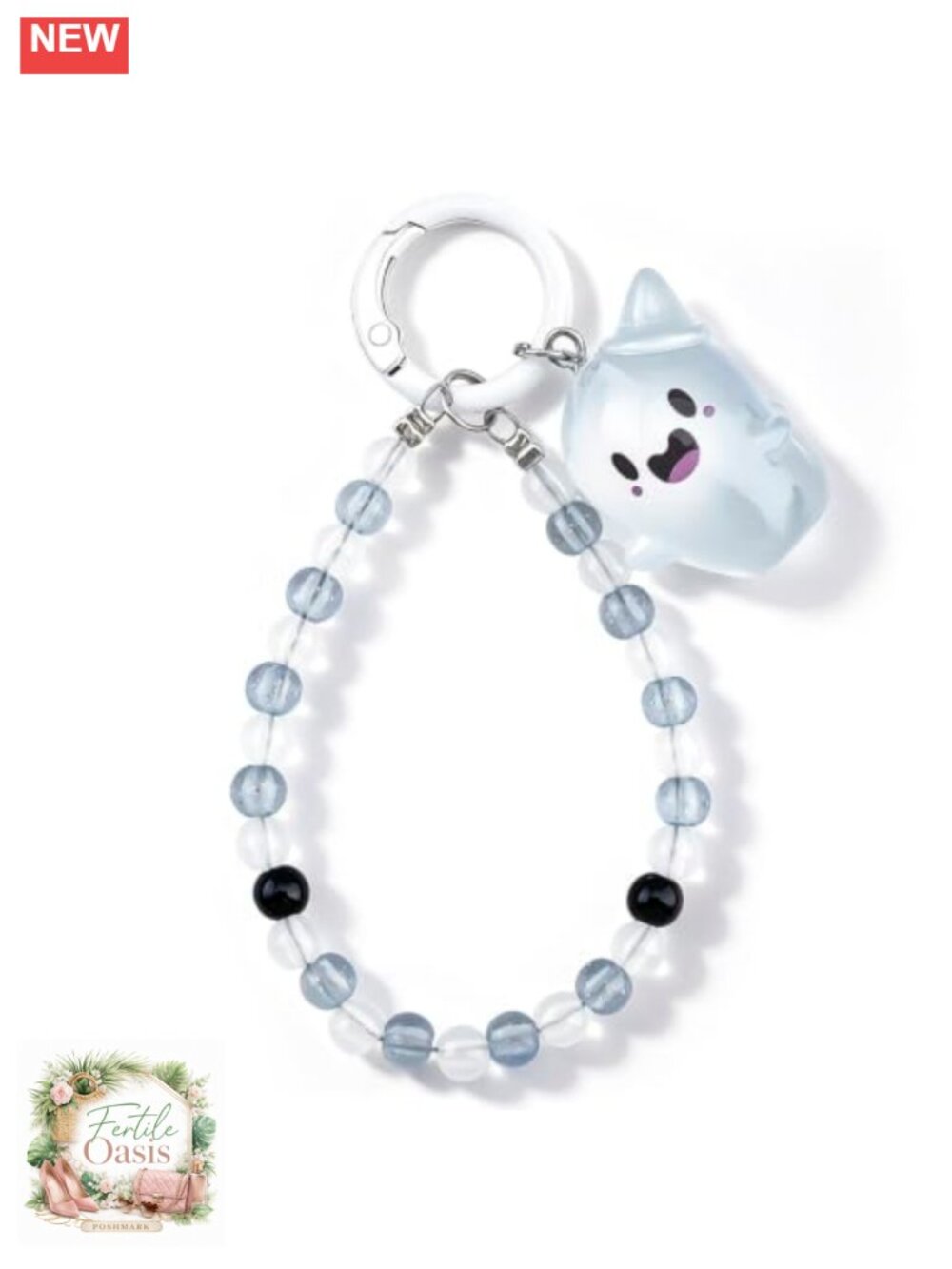 Glow in the Dark Ghost Keychain Resin Cute Halloween Accessory for Keys Bags